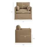 Wellfleet Slipcovered Linen-Blend Armchair