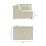 Restore Performance Fabric Upholstered Modular Corner Chair