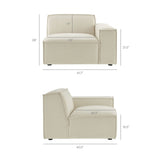 Restore Performance Fabric Upholstered Right-Facing Modular Lounge Chair