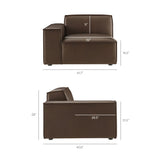 Restore Vegan Leather Left-Facing Modular Lounge Chair