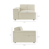 Restore 3-Piece Performance Fabric Upholstered Modular Loveseat with Ottoman