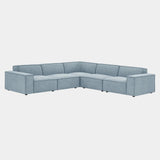 Restore 5-Piece Performance Fabric Upholstered Modular L-Shaped Sofa