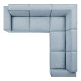 Restore 5-Piece Performance Fabric Upholstered Modular L-Shaped Sofa