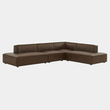 Restore 4-Piece Vegan Leather Modular L-Shaped Armless Sectional Sofa