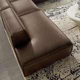Restore 4-Piece Vegan Leather Modular L-Shaped Armless Sectional Sofa