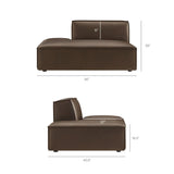 Restore 4-Piece Vegan Leather Modular L-Shaped Armless Sectional Sofa