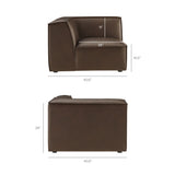 Restore 4-Piece Vegan Leather Modular L-Shaped Armless Sectional Sofa