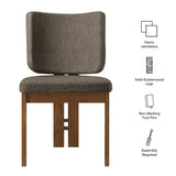 Alba Armless Upholstered Dining Chairs Set Of 2