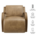 Atrium Vegan Leather Accent Armchair