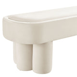Mossi Oval Performance Velvet Accent Bench