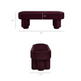 Mossi Oval Performance Velvet Accent Bench