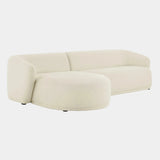 Monica 2 Piece Left Facing Boucle Fabric Modular Sofa with Chaise