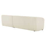 Monica 2 Piece Right Facing Boucle Fabric Modular Sofa with Chaise