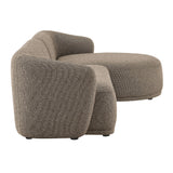 Monica 2 Piece Right Facing Boucle Fabric Modular Sofa with Chaise