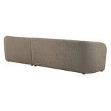 Monica 2 Piece Right Facing Boucle Fabric Modular Sofa with Chaise