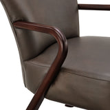 Arden Faux Leather Upholstered Accent Armchair