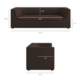 Hilda 86" Curved Back Performance Velvet Sofa