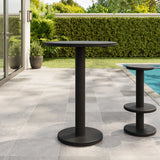 Neo 31 Inch Round Indoor - Outdoor Patio Wood Bar Table