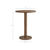 Neo 31 Inch Round Indoor - Outdoor Patio Wood Bar Table