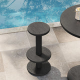 Neo 15 Inch Round Indoor - Outdoor Patio Wood Bar Stools