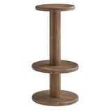 Neo 15 Inch Round Indoor - Outdoor Patio Wood Bar Stools