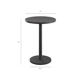 Tahoe 31 Inch Round Outdoor Aluminum Bar Table in Gray