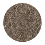Pietra Indoor Outdoor Round Coffee Table in Dark Emperador Marble