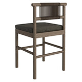 Eleni Outdoor Teak Wood Counter Stools Set of 2
