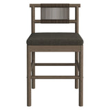 Eleni Outdoor Teak Wood Counter Stools Set of 2