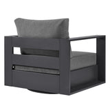 Tahoe Outdoor Powder-Coated Aluminum Swivel Armchair
