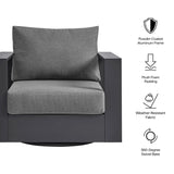 Tahoe Outdoor Powder-Coated Aluminum Swivel Armchair