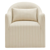 Bardot Slipcovered Striped Accent Chair