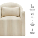Bardot Slipcovered Striped Accent Chair