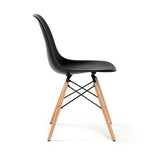 EM Eiffel Molded Plastic Chair (Natural Base)