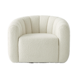 Fitz Channeled Boucle Swivel Chair