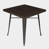 Tolix Dining Table With Wood Top