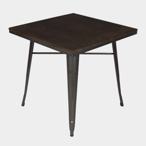 Industrial Steel Dining Table (Wood Top)