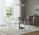 Modern Clear Ghost Armless Chair