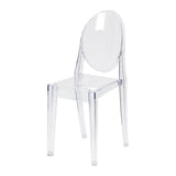 Modern Clear Ghost Armless Chair