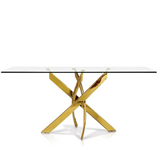 Glass Star Table (Rectangle) gold