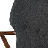 Patrick Solid wood Fabric Lounge Chair