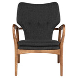 Patrick Solid wood Fabric Lounge Chair