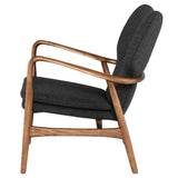 Patrick Solid wood Fabric Lounge Chair