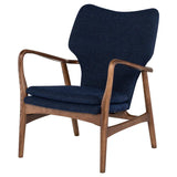 Patrick Solid wood Fabric Lounge Chair