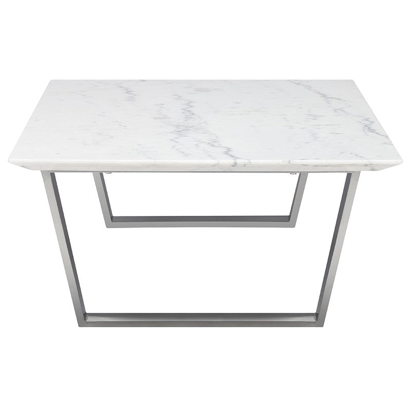 Rectangle Coffee Table (Faux Marble)  Chrome
