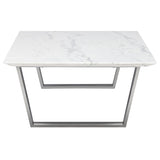 Rectangle Coffee Table (Faux Marble)  Chrome