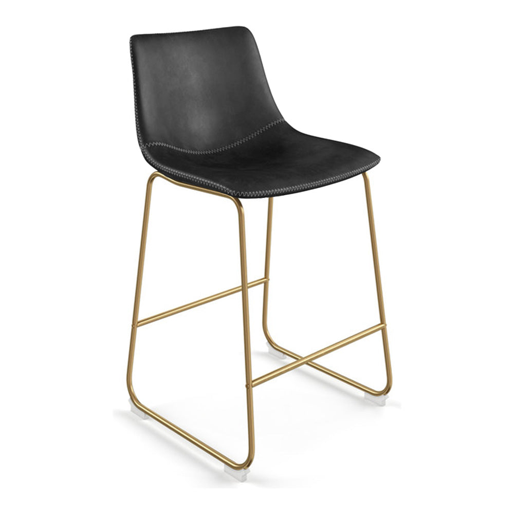 Landon Gold Stool (26") black