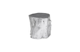 Log Large Silver Stool