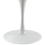Tulip white High Gloss Dining Table (43")