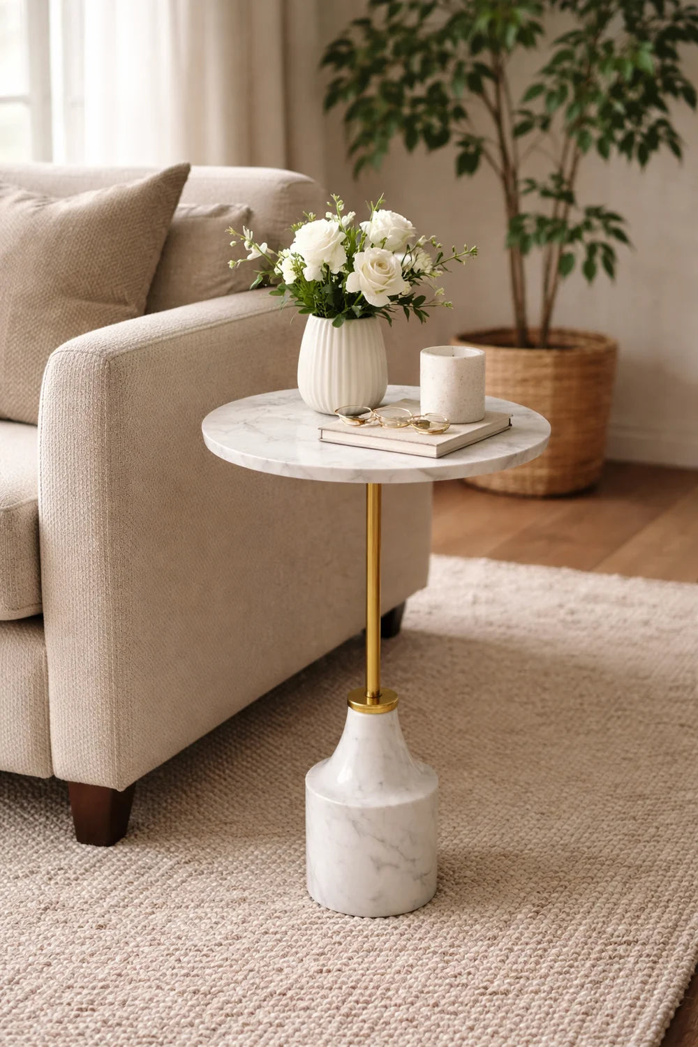 Mercury Marble Side Table